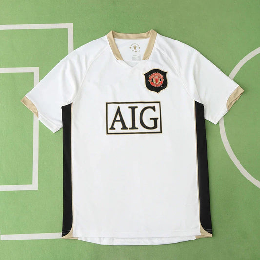 Manchester United F.C. Saison 06/07 Auswärtstrikot Retro Weiß Fußballtrikot