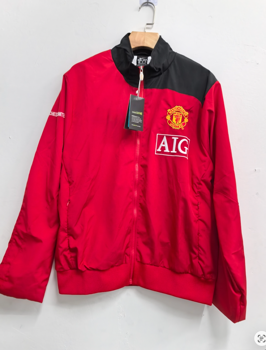 Manchester United Red Retro Windbreaker Jacket