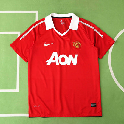 Manchester United F.C. 2010-2011 Season Home Red Retro Football Jersey Trikot Maillot