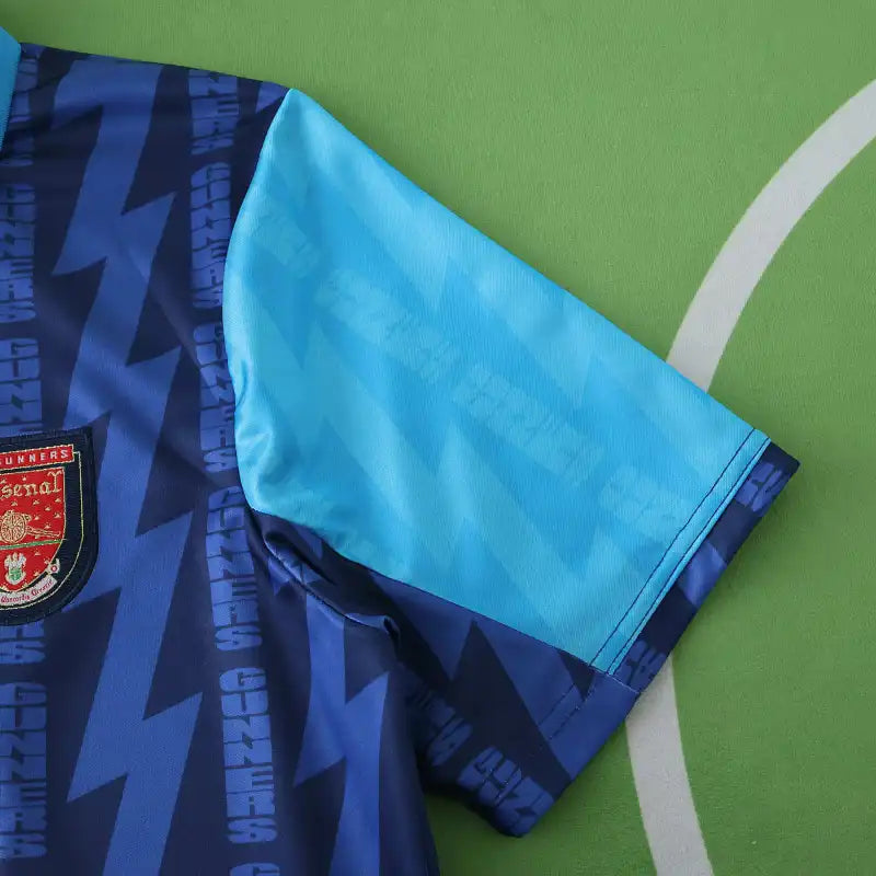 Maillot de football rétro Arsenal FC saison 94/95 extérieur bleu roi