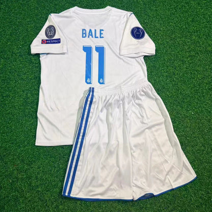 Gareth Bale 11- Real 2018 Final Kids Jersey Trikot Maillot Soccer Shirt