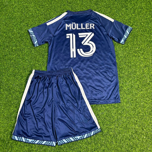Thomas Müller Vancouver Whitecaps New Season Home Kids Football Jersey Kit