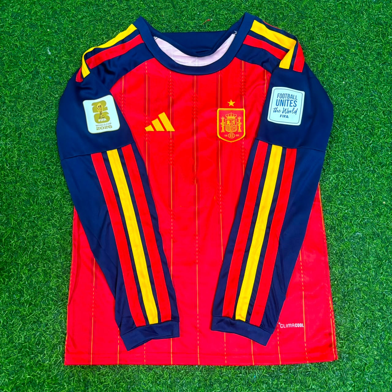 Pedro Porro #12 Spanien WM 2026 Heimtrikot Langarm