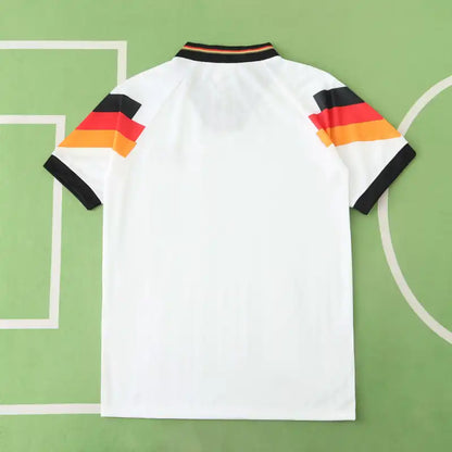 Deutschland 1992 Saison Heim Weiß Retro Trikot Fußballtrikot
