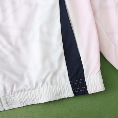Deutschland Beidseitiger Windbreaker – Wendbare Jacke Weiß Rosa
