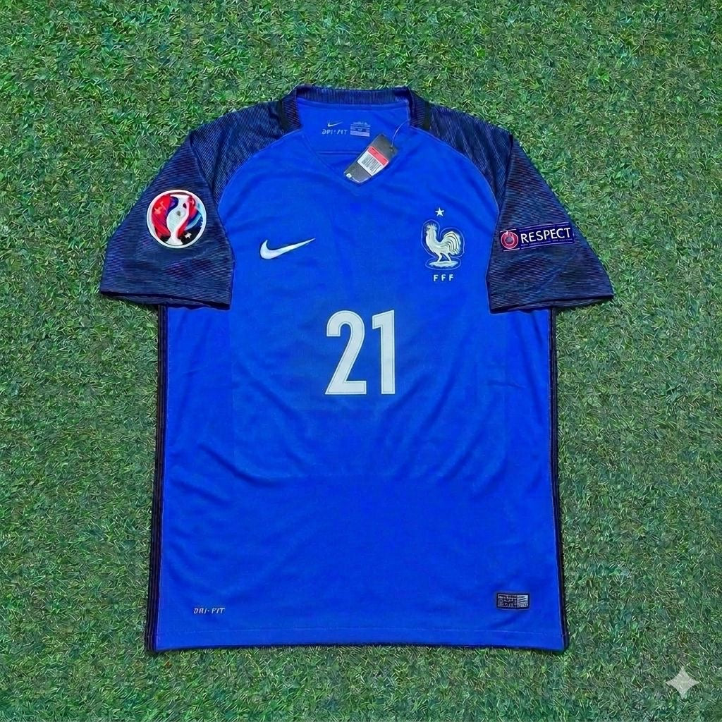 Laurent Koscielny #21 France Euro 2016 Home Retro Football Jersey