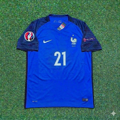 Laurent Koscielny #21 France Euro 2016 Home Retro Football Jersey