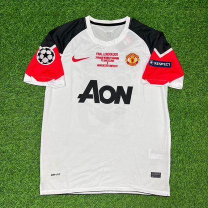 Antonio Valencia #25 Manchester United 2011 Champions League Finale Weißes Fußballtrikot