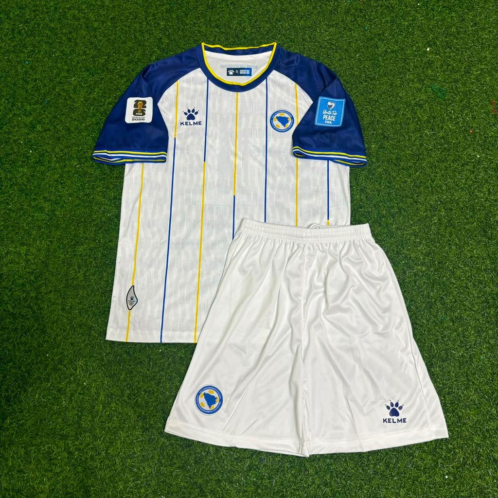 Amar Dedic Bosnia and Herzegovina 2026 World Cup White Kids Kit Football Jersey