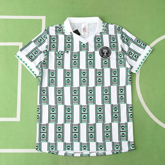 Nigeria 1994 Auswärtstrikot Weiß Retro Jersey Trikot Fußballtrikot
