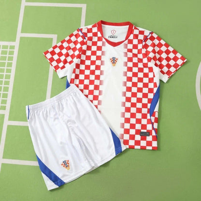 Kroatien 2026 WM Kinder Fußball Trikot Set Weiß