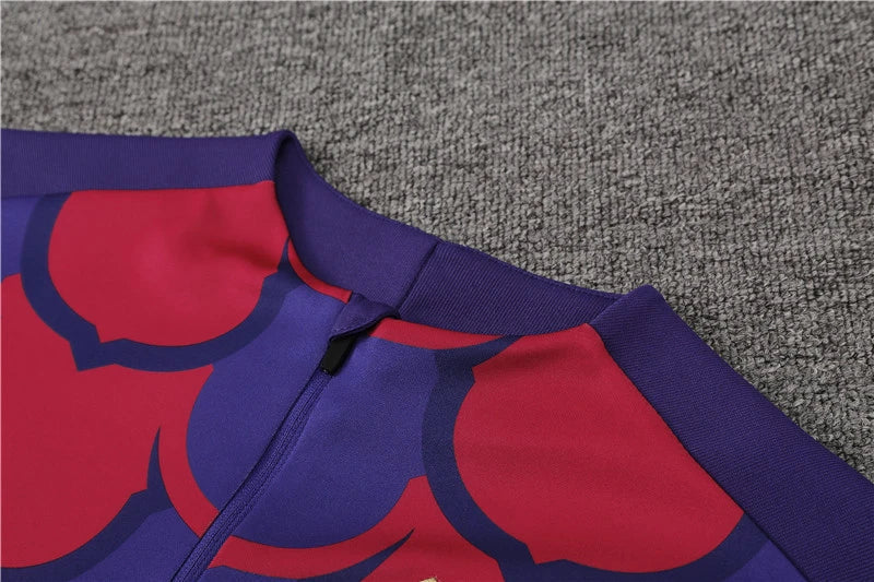 Barcelona Trainingsanzug Rot Blau Trainingsoberteil-Paket