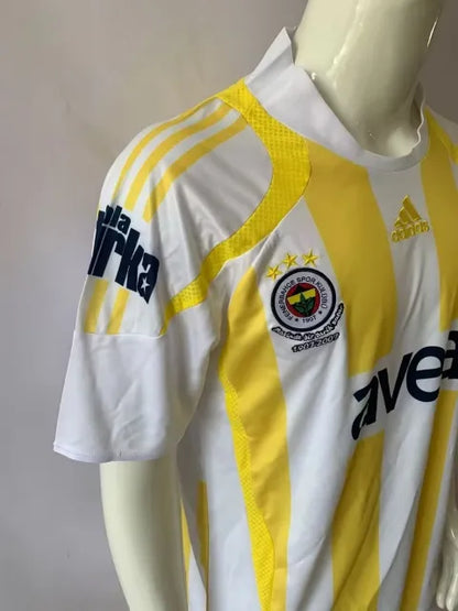 Diego Lugano Fenerbahçe 2007-2008 White Retro Kit Jersey – | Trikot | Maillot Soccer Shirt