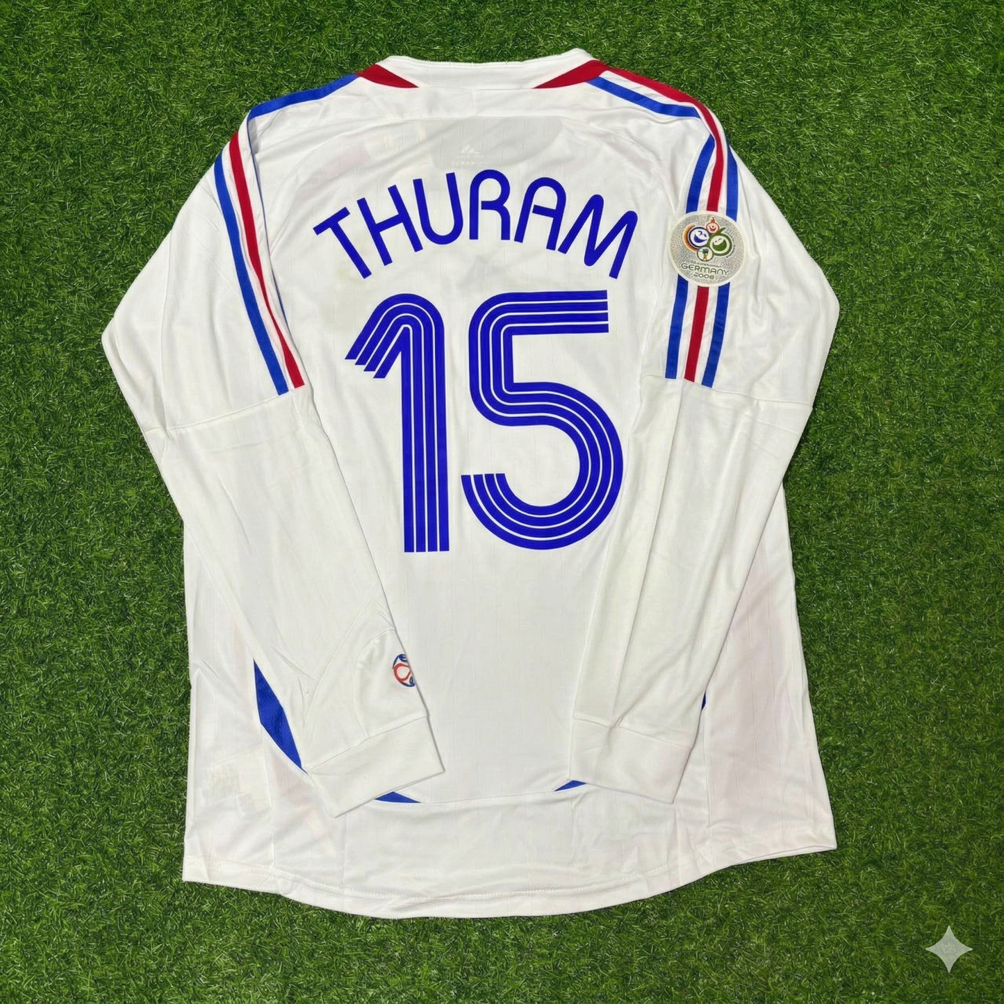 Lilian Thuram France 2006 World Cup Final Long Sleeve White Retro Kit