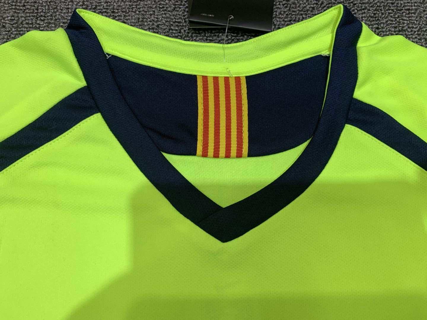 FC Barcelona 2005-2006 Season Away Retro Long Sleeve Football Jersey Trikot Maillot