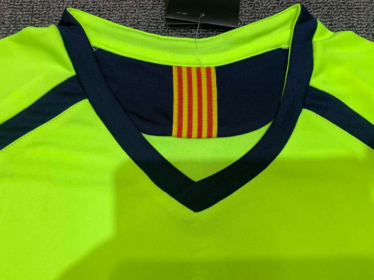FC Barcelona 2005-2006 Season Away Retro Long Sleeve Football Jersey Trikot Maillot