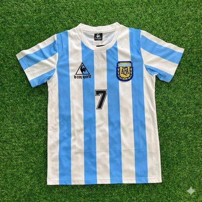 Jorge Burruchaga 7- Argentina 1986 Home Retro Football Jersey Kit