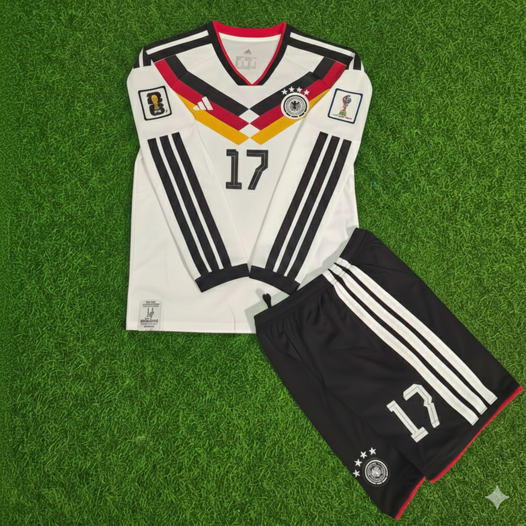 Florian Wirtz 17- Germany 2026 World Cup Kids Long Sleeve Home Football Jersey Kit