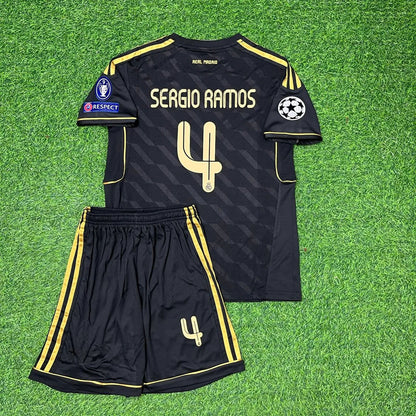 Sergio Ramos Real Madrid 2011-2012 Kids Retro Jersey Soccer Shirt