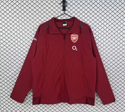 Arsenal 2005/2006 Rote Retro Windbreaker Jacke