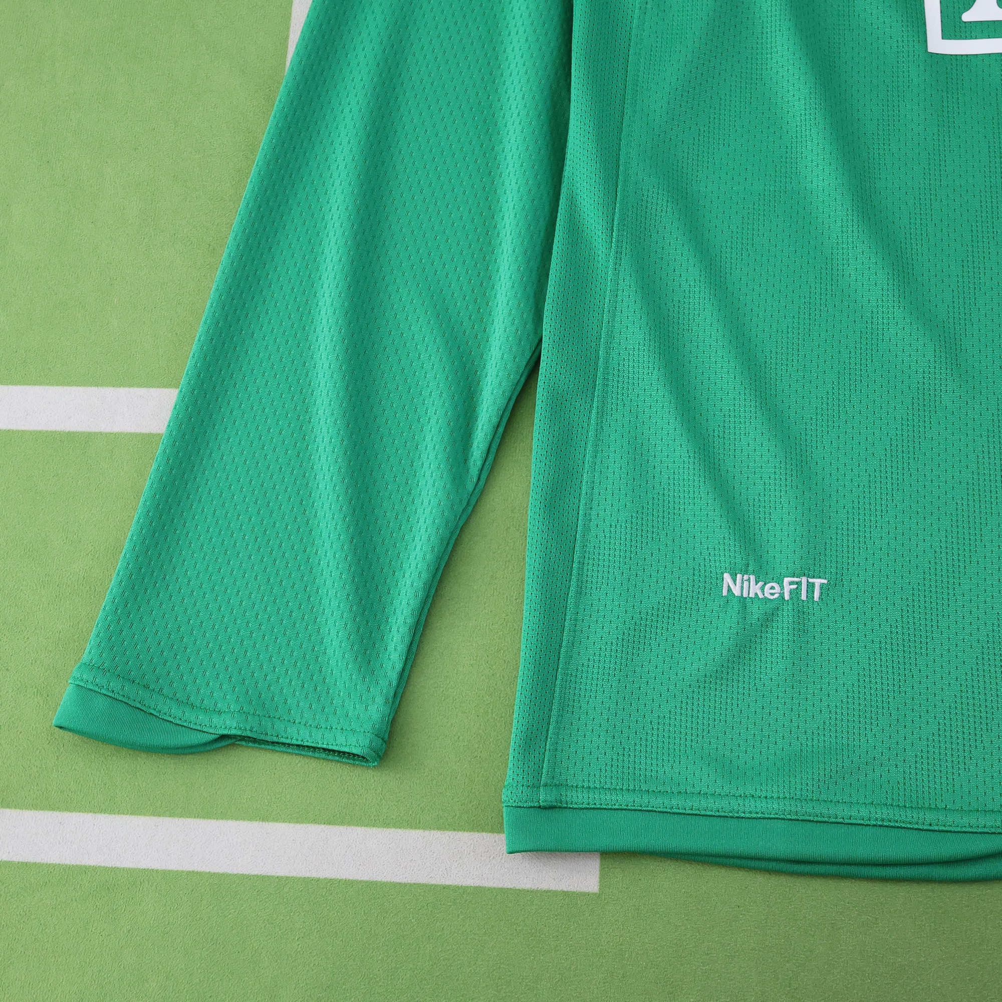Maillot de foot Edwin van der Sar Manchester United Gardien Vert Rétro Manches Longues