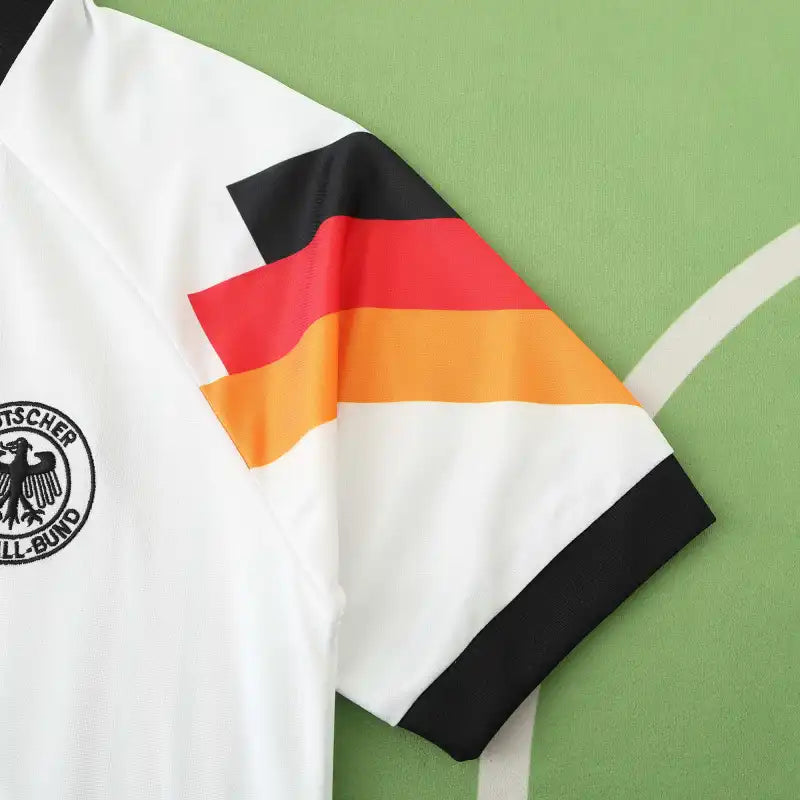 Deutschland 1992 Saison Heim Weiß Retro Trikot Fußballtrikot