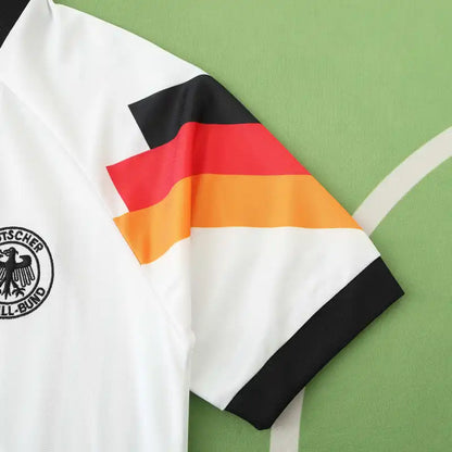 Deutschland 1992 Saison Heim Weiß Retro Trikot Fußballtrikot