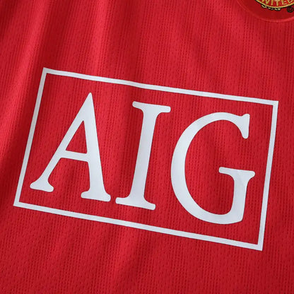 Manchester United 2007/08 Home Retro Kids Kit Trikot