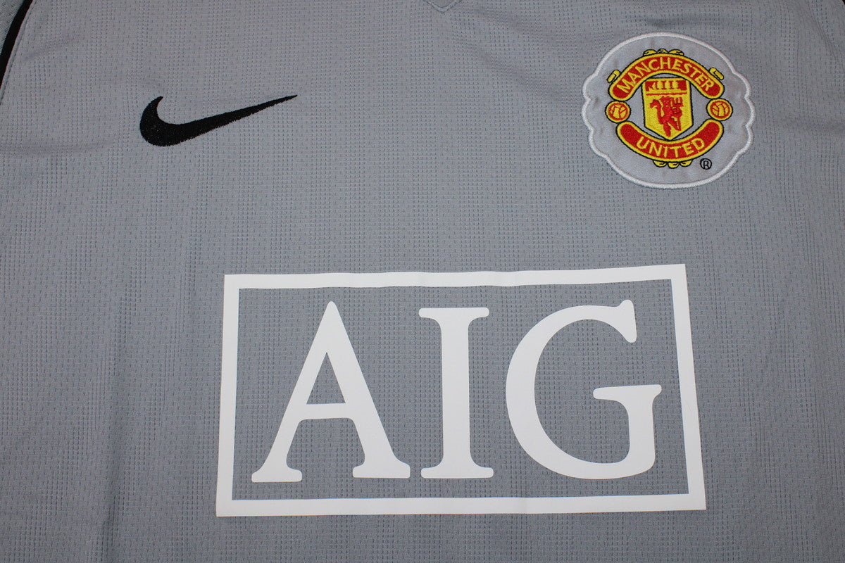 Cristiano Ronaldo Manchester United 2007 2008 Grey Retro Jersey Trikot Maillot Soccer Shirt