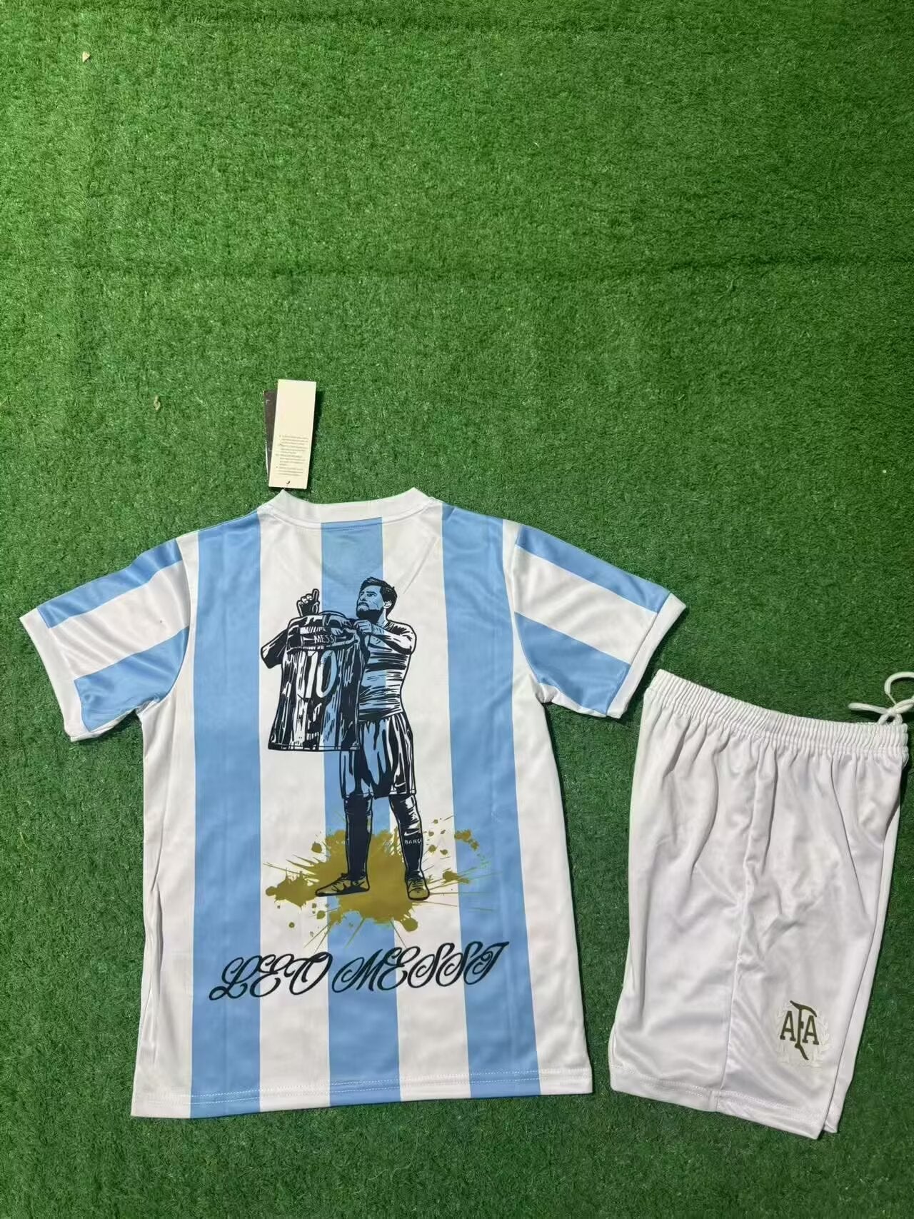 Maillot de football spécial Lionel Messi GOAT Argentine Champion