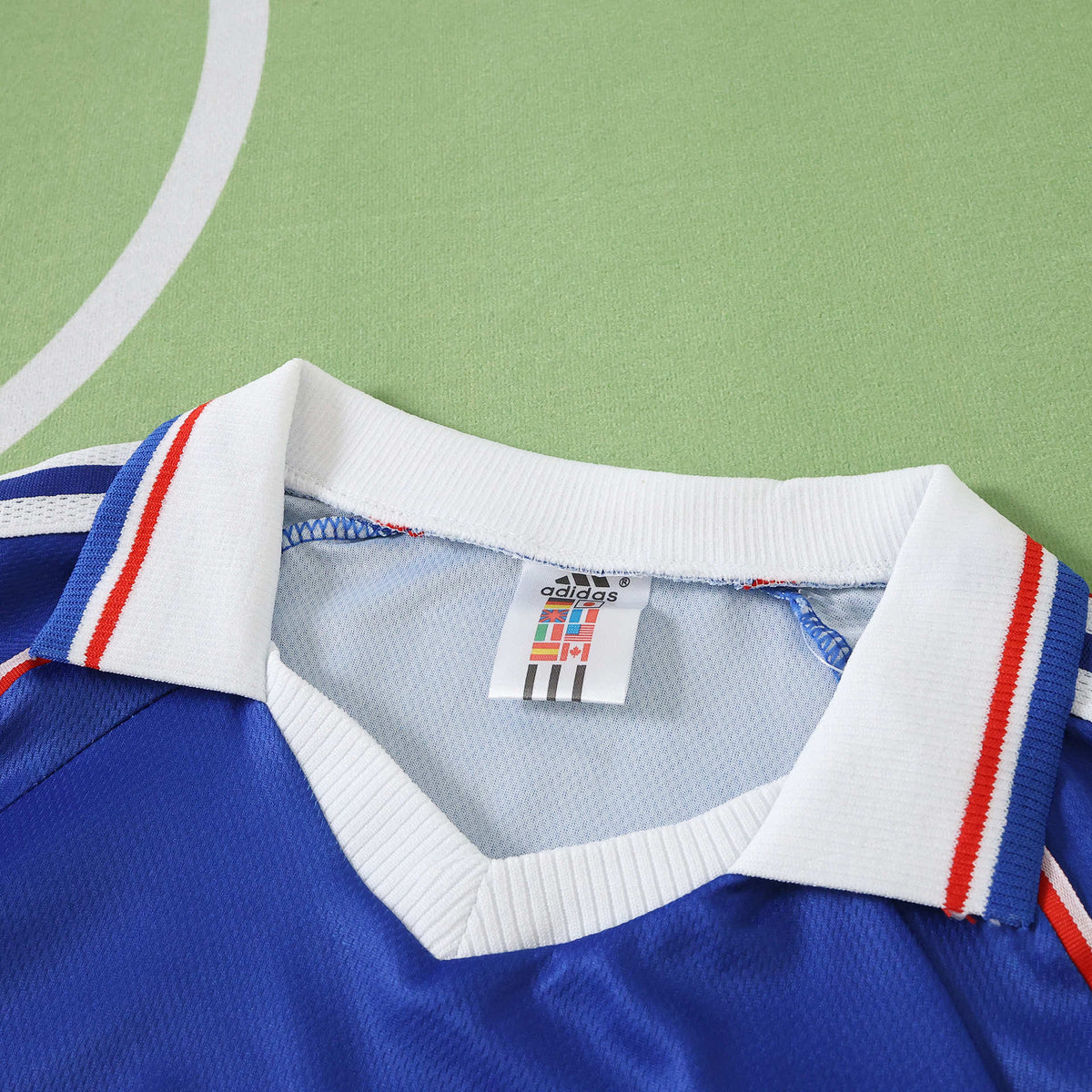 France 1998 Season Retro Home Kids Long Sleeve Football Jersey Trikot Maillot