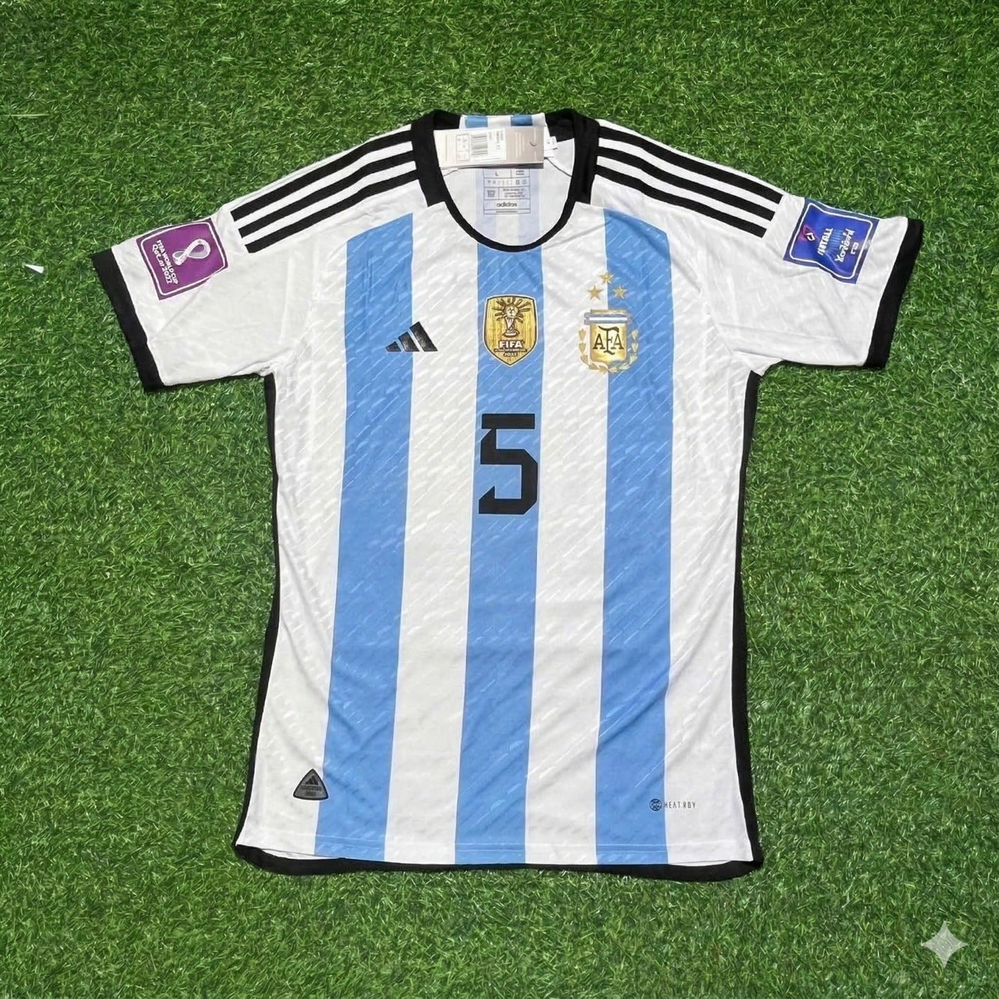 Leandro Paredes 5- Argentina 2022 Qatar World Cup Champion Home Jersey Maillot Trikot Maglia Soccer Shirt