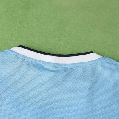Manchester City F.C. 2013-2014 Season Home Blue Retro Football Jersey Trikot Maillot