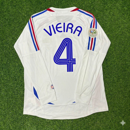 Patrick Vieira France 2006 World Cup Final Long Sleeve White Retro Kit