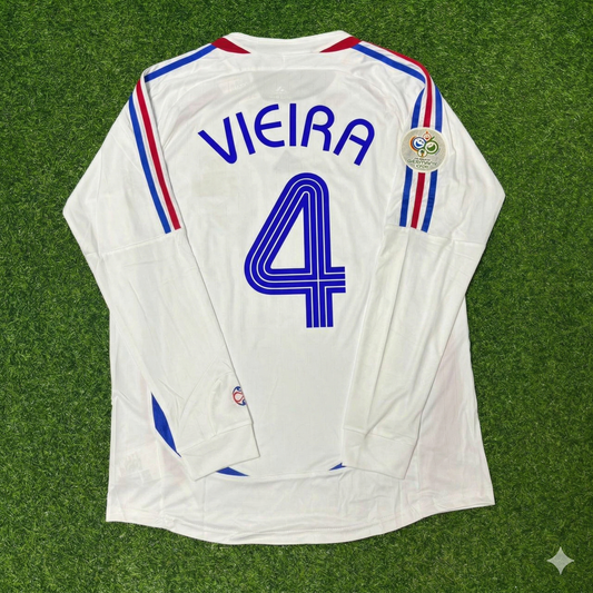 Patrick Vieira France 2006 World Cup Final Long Sleeve White Retro Kit
