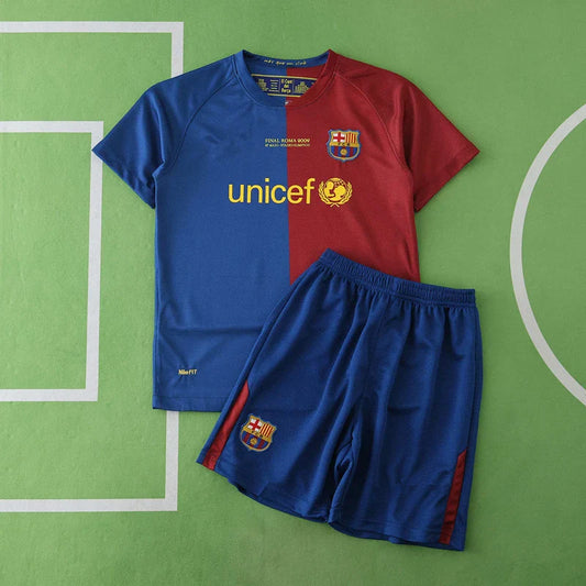 Barcelona 2009 Final Home Retro Kids Kit Jersey KinderTrikot Maillot Enfant Soccer Shirt