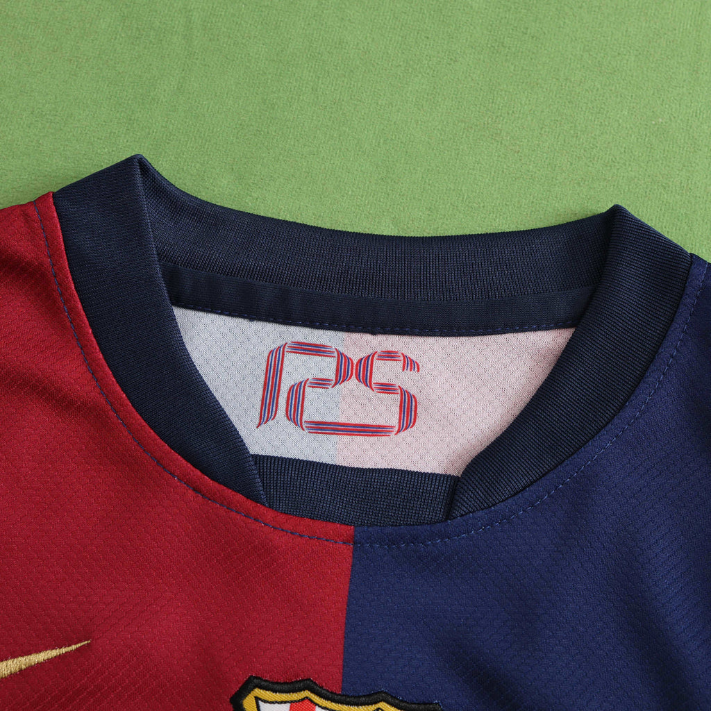 FC Barcelona 2024-2025 Season Home Kids Football Jersey Trikot Maillot