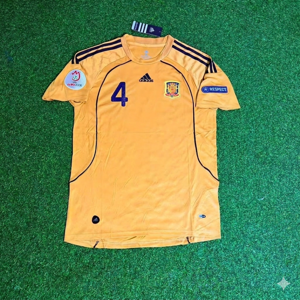Carlos Marchena 4- Spain EURO 2008 Retro Football Jersey