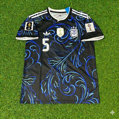 Leandro Paredes #5 Argentina 2026 World Cup New Season Football Jersey Kit