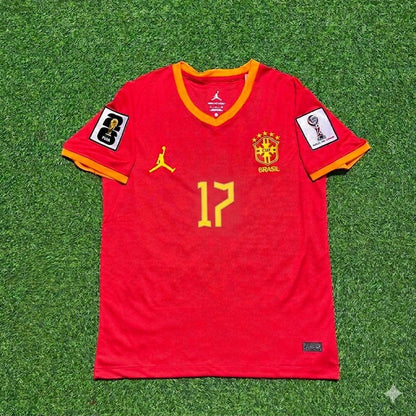Fabinho 17# Brasilien 2026 Weltmeisterschaft Rotes Trikot