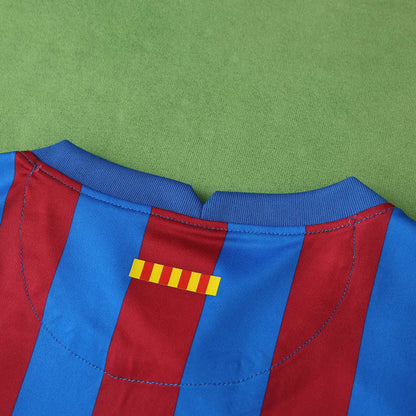 Maillot de football rétro domicile du FC Barcelone, saison 2021-2022