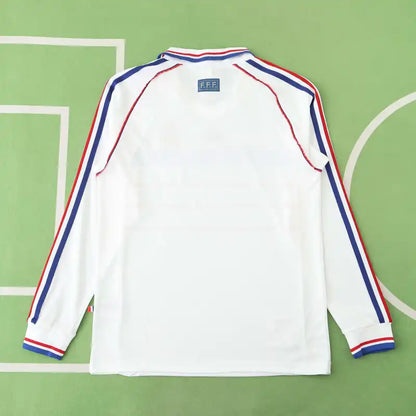 France 1998 Season World Cup Away White Retro Jersey Trikot Soccer Shirt