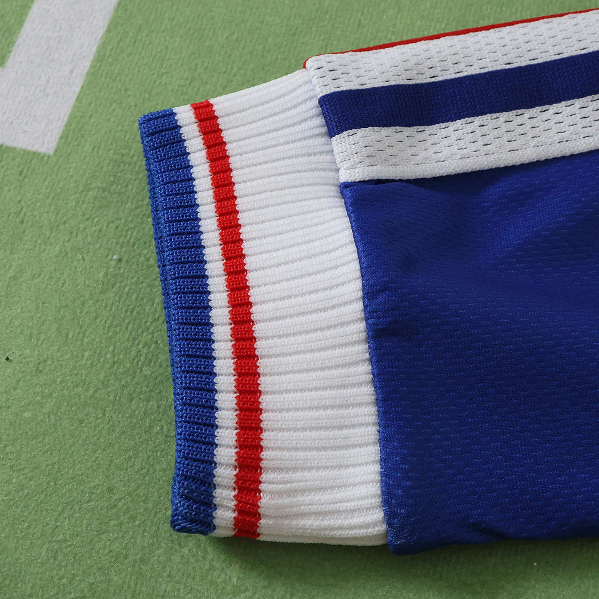 France 1998 Season Retro Home Kids Long Sleeve Football Jersey Trikot Maillot