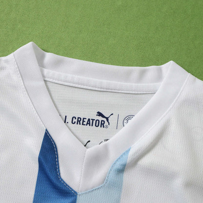 Camiseta de fútbol infantil Manchester City F.C. tercera equipación blanca temporada 2026-2027
