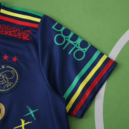 Bob Marley Special Edition Commemorative Navy Blue Retro Jersey Maillot