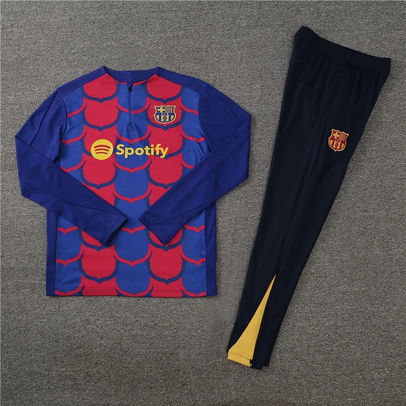 Barcelona Trainingsanzug Rot Blau Trainingsoberteil-Paket