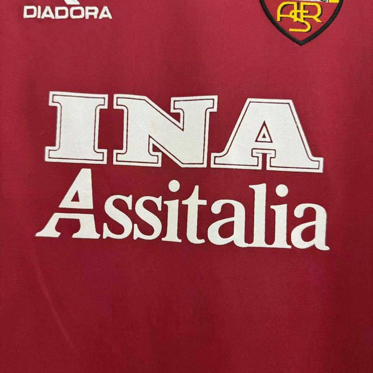 A.S Roma 1998-1999 Season Red Retro Home Football Jersey Trikot Maillot