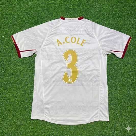 Maillot rétro blanc extérieur Arsenal 2004 2005 Ashley Cole n° 3