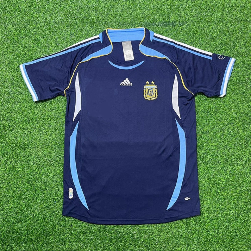 Argentina 2006 World Cup Dark Blue Home Retro Football Jersey – Javier Saviola 7