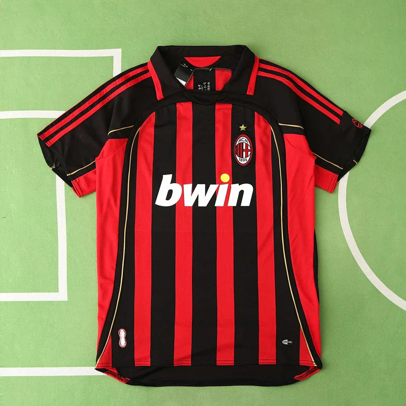 A.C.Milan 06/07 Season Red Away Retro Jersey Trikot Soccer Shirt